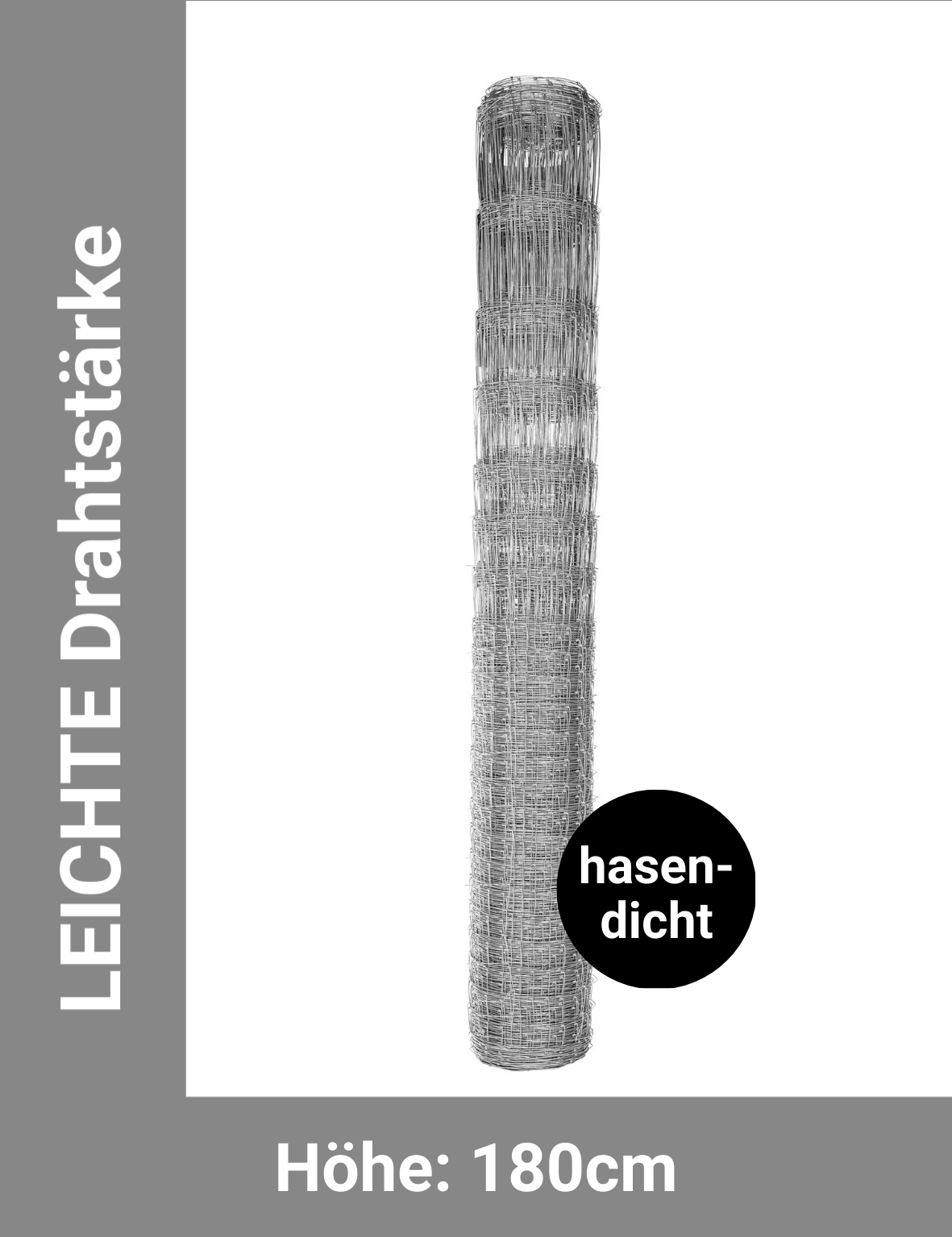 Wildzaun - Leichte Drahtstärke 180/24/15L