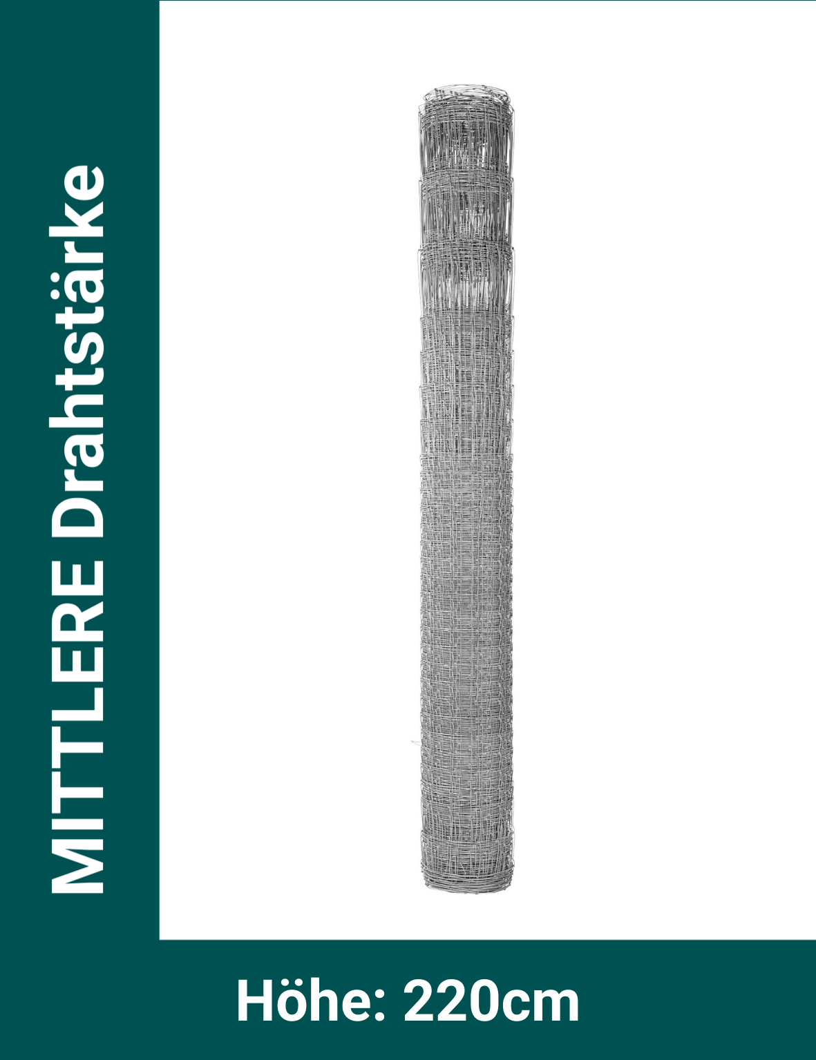Wildzaun - Mittlere Drahtstärke 220/30/15M