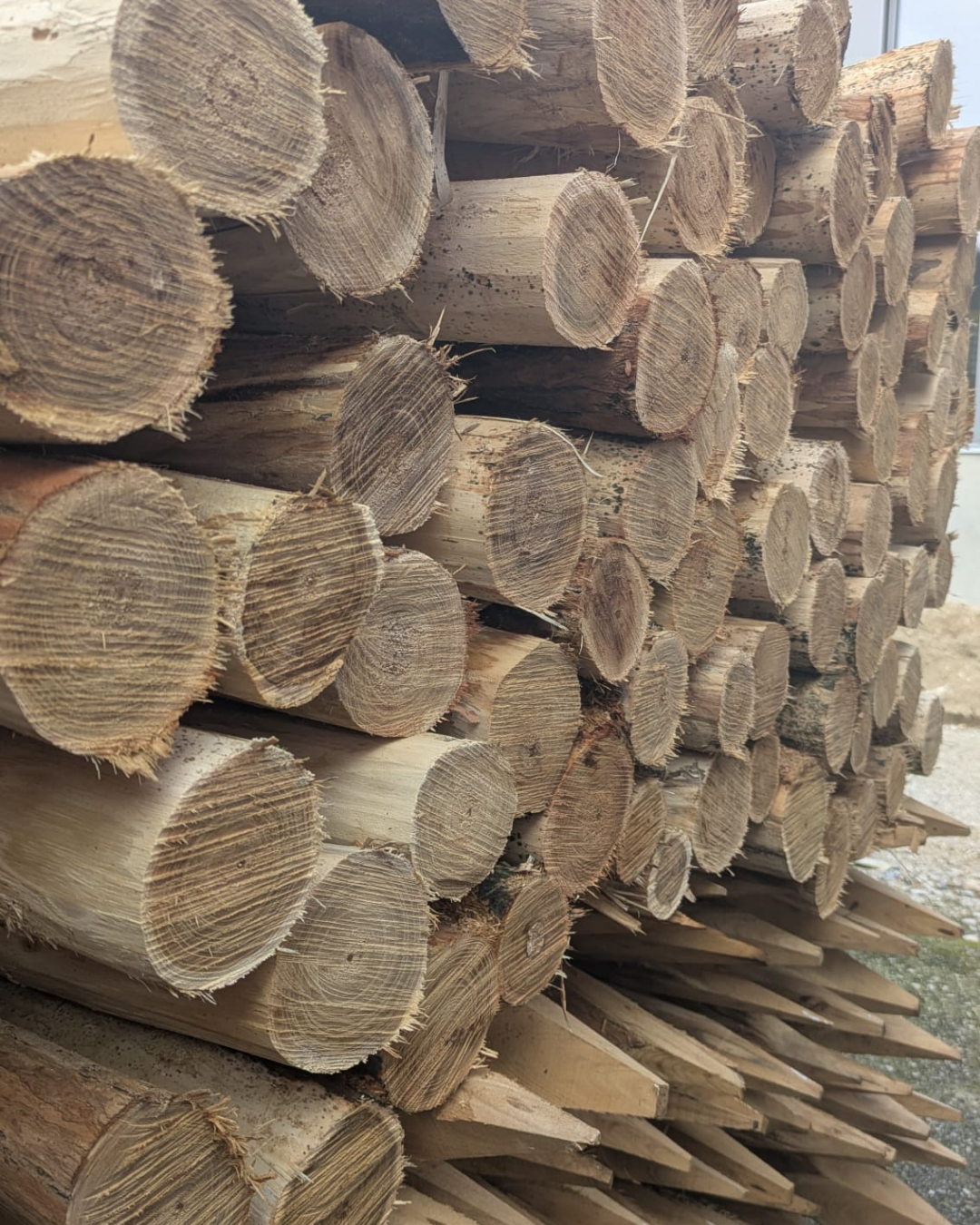 Holzpfahl aus Akazie