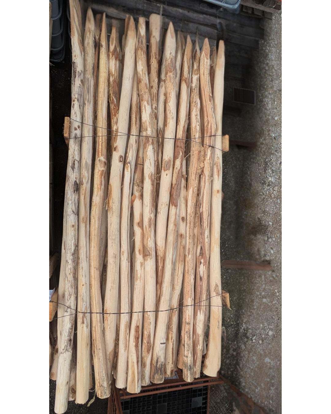 Holzpfahl aus Akazie