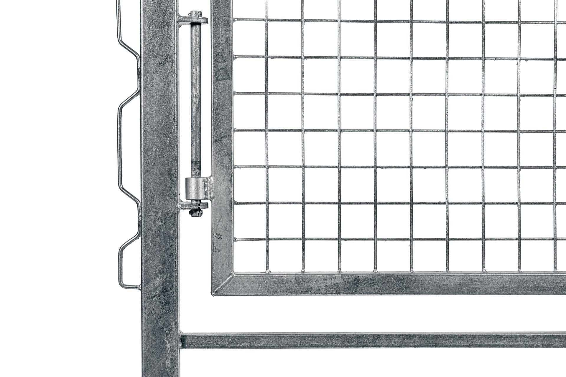 Detailfoto vom selbstschließenden Gattertor